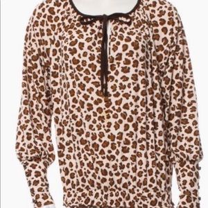 Tory Burch Animal Print Blouse Top